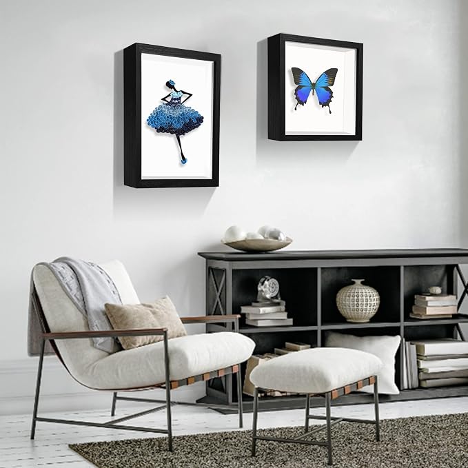 5x7 Small Shadow Box Frame Display Case, Display Case Box - Image 4
