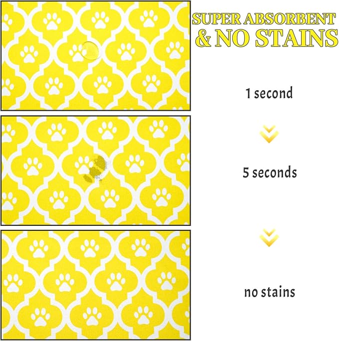 Dog Food Mat 17X30 Inch Pet Feeding Absorbent Mats - Image 3