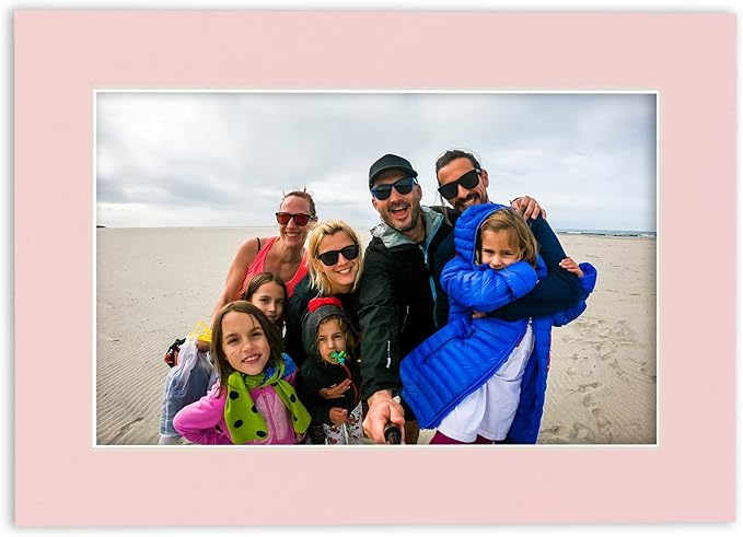 11x14 Mat for 8.5x11 Photo - Precut Soft Pink Picture Matboard for Frames Measuring 11 x 14 Inches - Bevel Cut Matte to Display Art Measuring 8.5 x 11 Inches - Acid Free Pack of 25 MATS