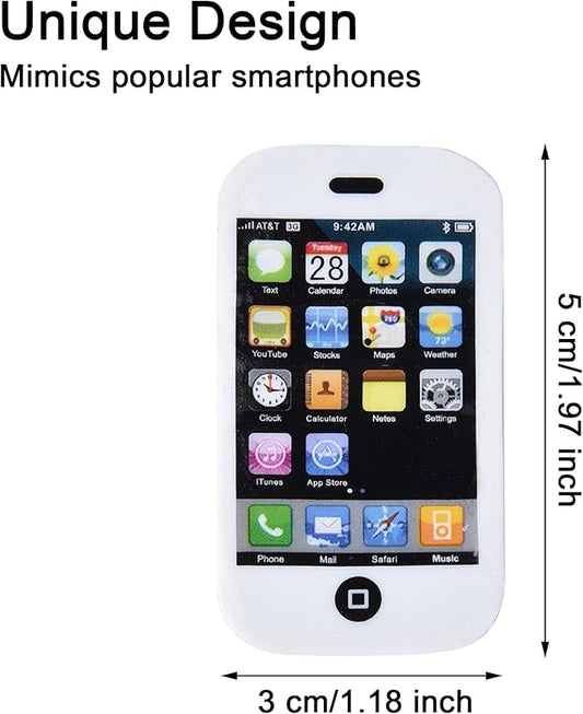 HILAZA 20 Mini Cool Phone Erasers for Kids, Fun Smart Phone Erasers for School, Classroom Supplies, Party Favors and Home Prizes