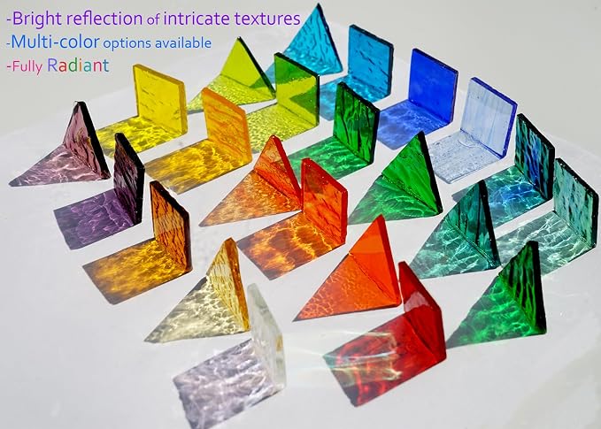 Large Crisp Textured Glass Mosaic Tiles - 200g Stained Glass Pieces - Image 3