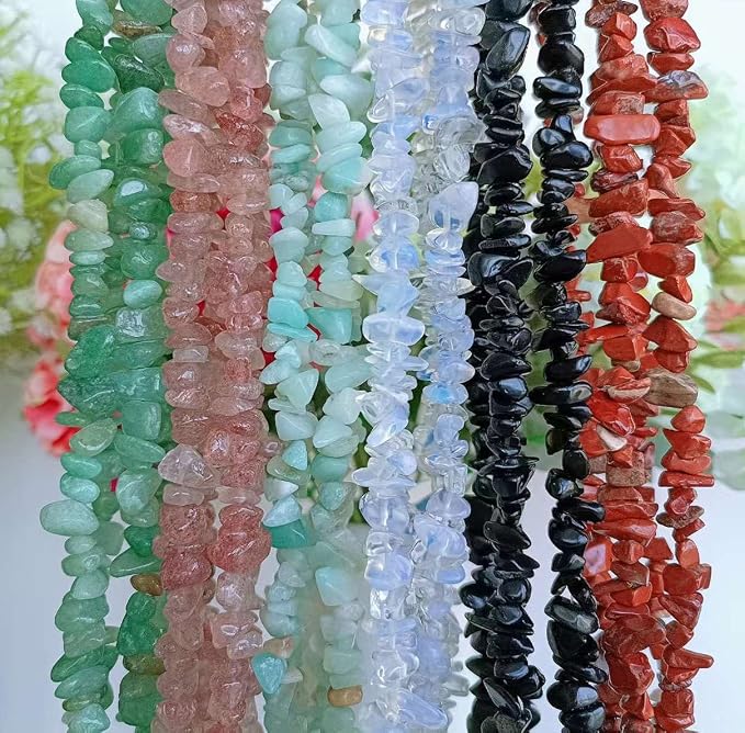 LAIDANLA White Opalite 400pcs Natural Chip Stone Beads 5-8mm Healing Crystal - Image 6