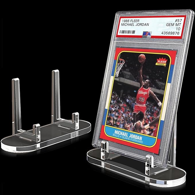 tutata Acrylic Trading Card Display Stand, 10 Pack Clear Card Stands, Card - Image 2