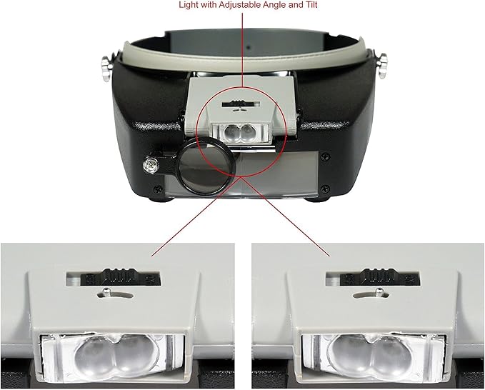 SE Illuminated Dual Lens Flip-in Head Magnifier - Image 6