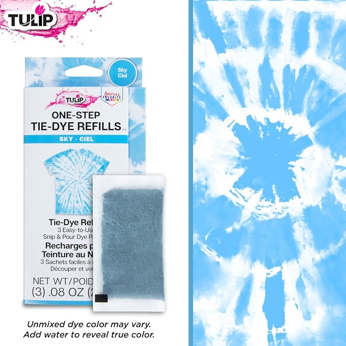 Tulip One-Step Tie-Dye Kit, 3 Fabric Dye Refill Packs - Image 4