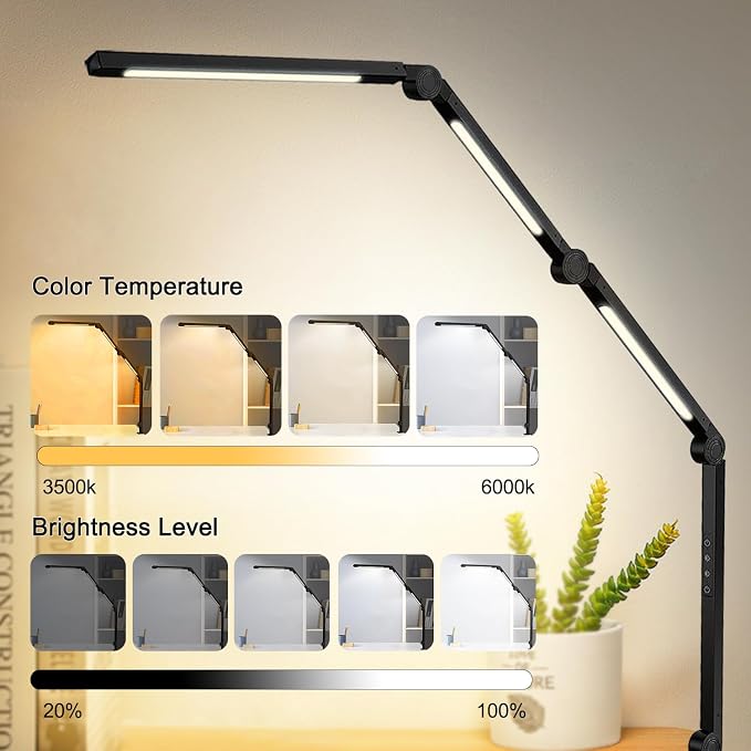 LED Desk Lamp with Clamp & Flexible Arm - Image 6