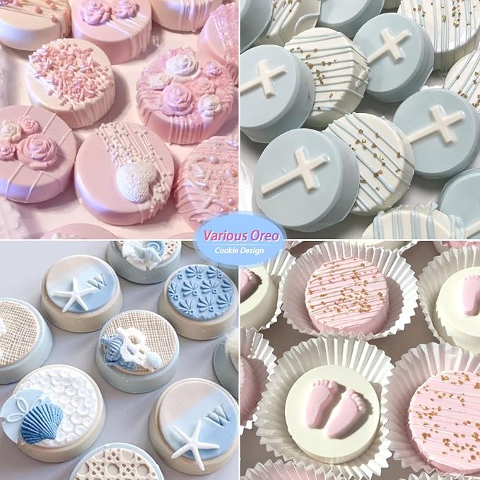 Sakolla 3 Pcs Round Chocolate Cookie Molds, 12-Cavity Cylinder Silicone Molds - Image 6