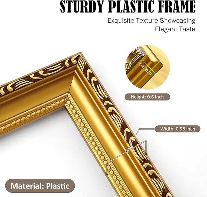 8×10 Picture Frame Gold - Image 4