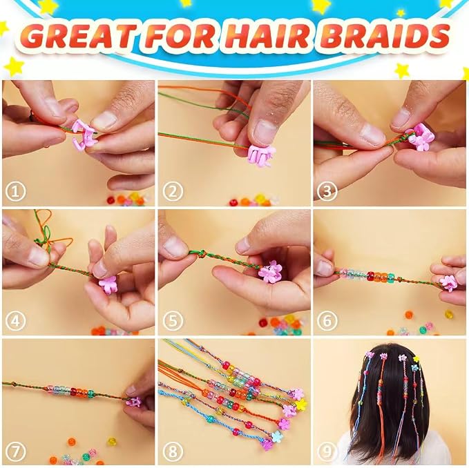 IOOLEEM 4000pcs Glitter Pony Beads, Beads - Image 3
