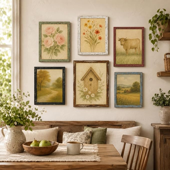 puthiac 11x14 Rustic Farmhouse Picture Frame, Distressed White, 1 Pack | - Image 8