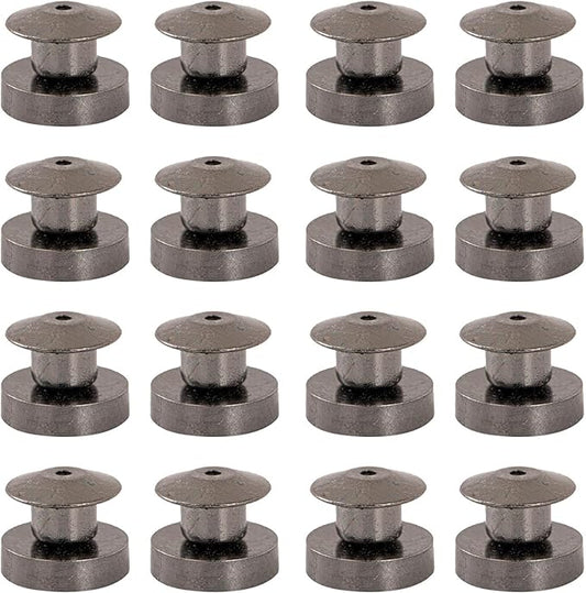 16 Pcs Magnetic Pin Backs - 10mm Locking Converters for Enamel Pins, Secure Lapel Pin Backing Replacement with Metal Clasps