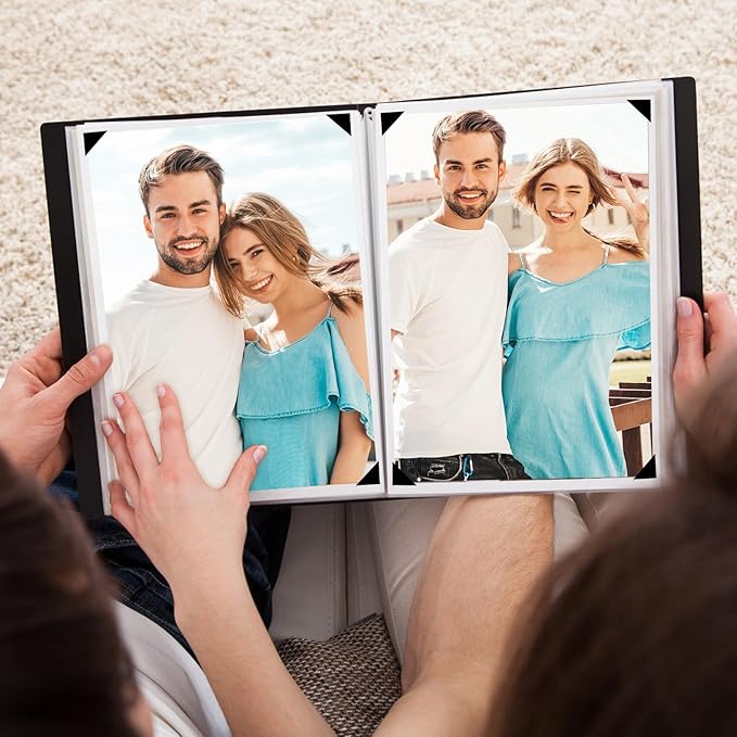 2040pcs 20 Sheets Self Adhesive Photo Corners, Clear PVC Picture Mounting Corners Stickers Black Photo Scrapbook Corner Stickers for Scrapbooking, Album, Journal, Memory Books