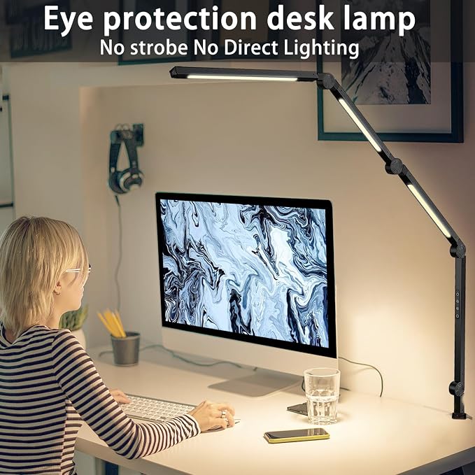 LED Desk Lamp with Clamp & Flexible Arm - Image 3