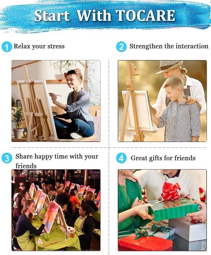 TOCARE Flowers Paint by Numbers Kit - Image 8