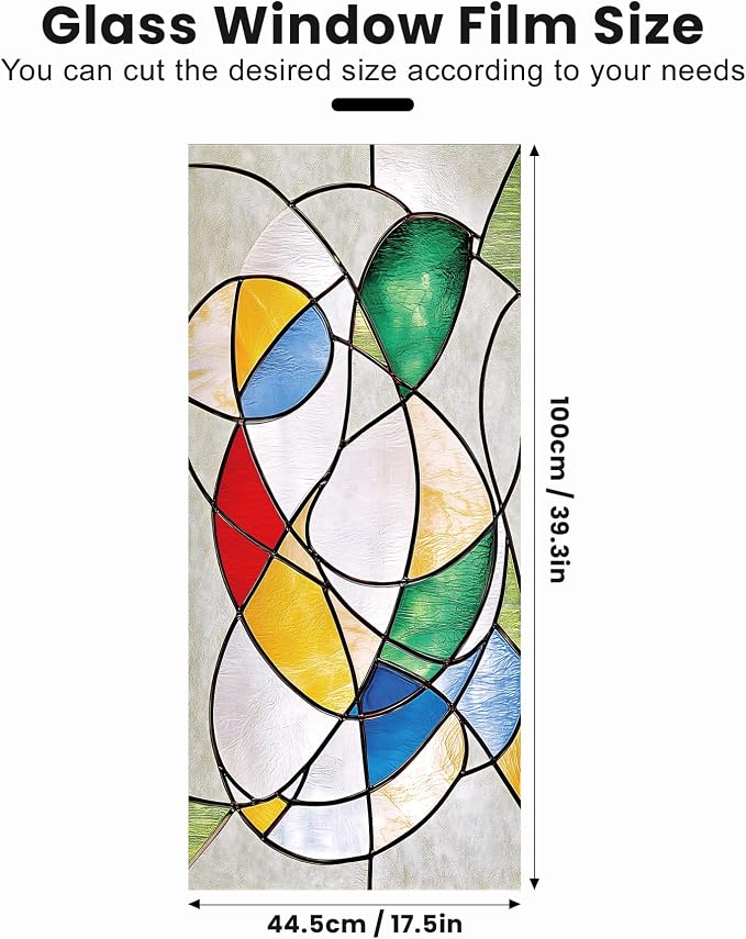 Stained Glass Window Privacy Film Static Cling - Image 2