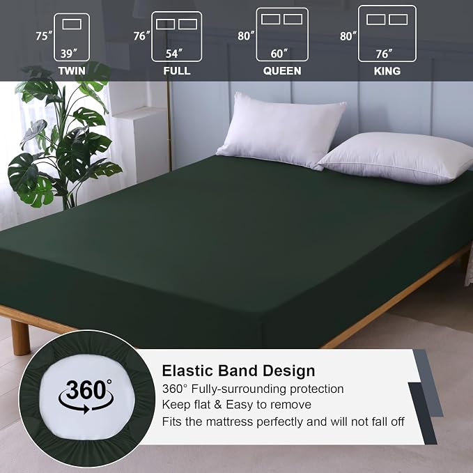 Full Mattress Protector Waterproof, Fitted Sheet Style Breathable Mattress Cover - Image 5