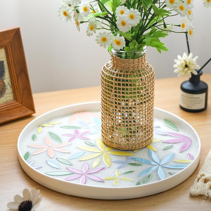Humyoun DIY Ceramic Large Mosaic Tiles Tray - Image 4