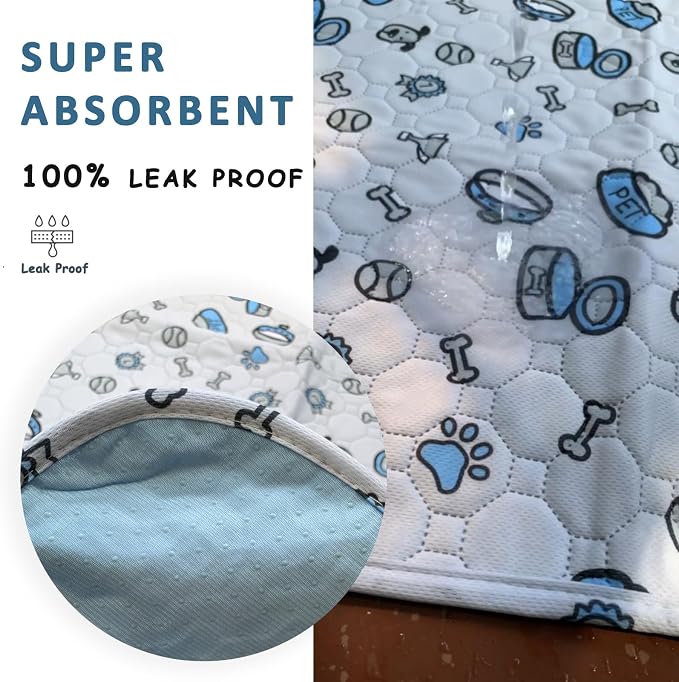 Washable Pee Pads for Dogs, 18x24in Reusable Puppy Pads, Absorbent Whelping Pads - Image 7