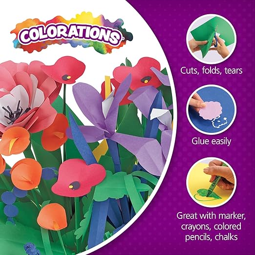Colorations 9" x 12" Mediumweight Hot Pink Construction Paper, 500 Sheets | - Image 2