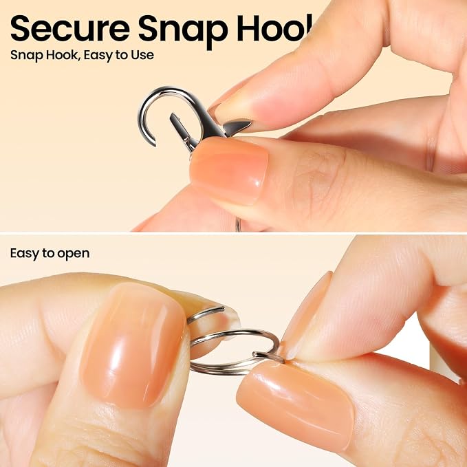 LEOBRO 100PCS Lobster Claw Clasps and Key Rings, Keychain Making kit, Keychains - Image 7