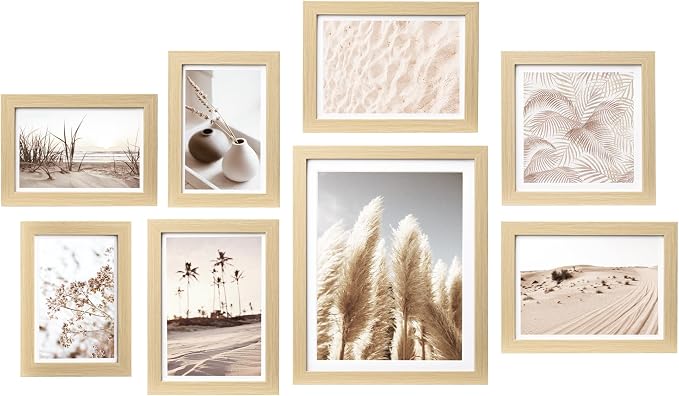 ArtbyHannah Gallery Wall Frame Set, 8 Pack Picture Frames Collage Wall Art Decor by ArtbyHannah
