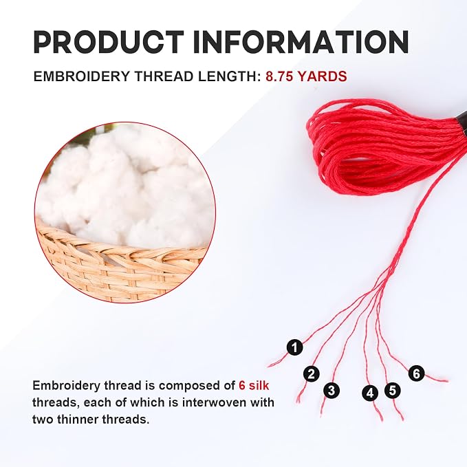 LOVIMAG Embroidery Thread Floss, 250p Colors, Sewing Kit | Friendship Bracelet - Image 3