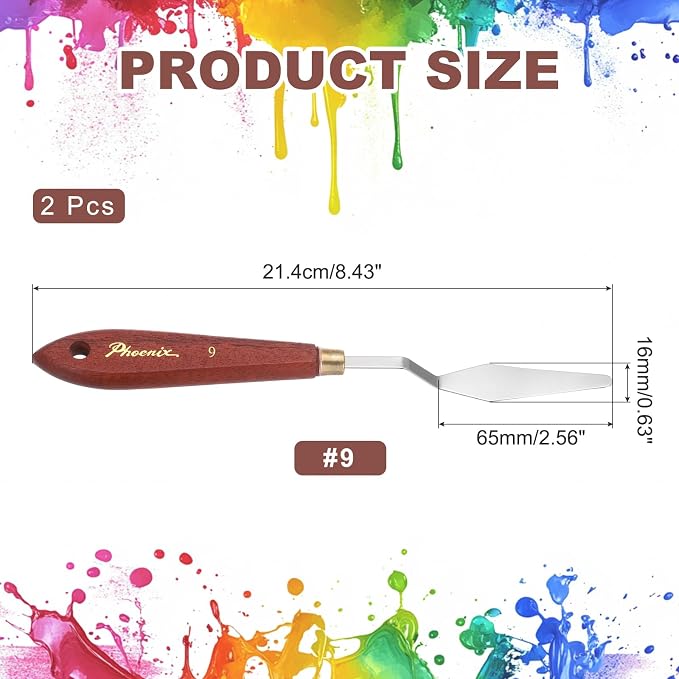 MECCANIXITY Pack of 2 Palette Knife No.9, 8.4" Long - Image 2