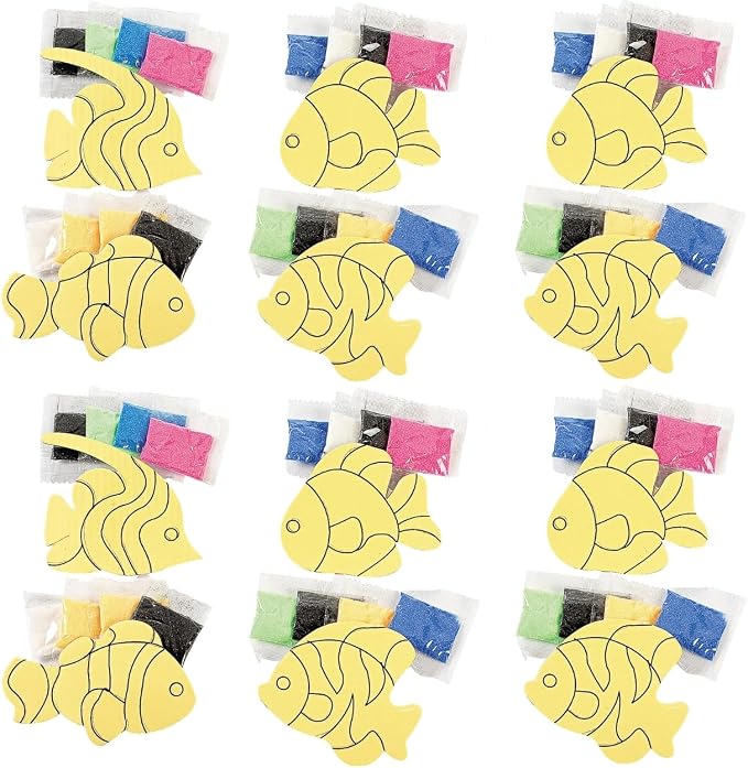 Fun Express Fish Sand Art Magnet Craft Kit by FunExpress