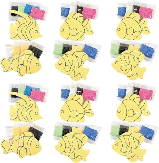 Fun Express Fish Sand Art Magnet Craft Kit by FunExpress