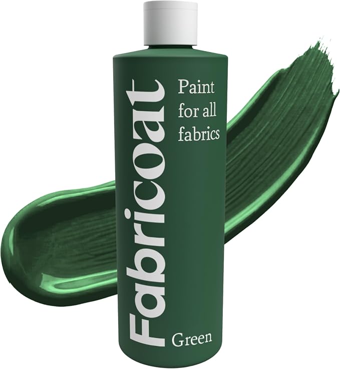 Fabricoat Green Fabric Upholstery Paint & Dye | 250ml / 8.5 fl oz | Green by Fabricoat