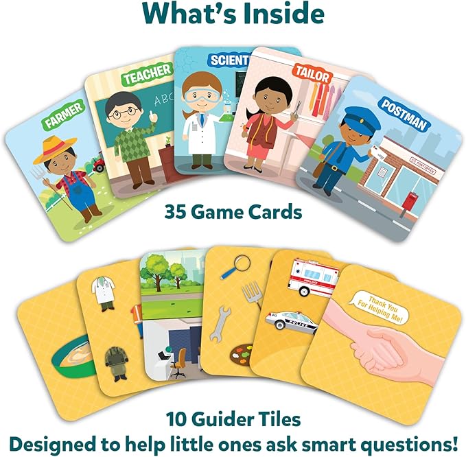 Skillmatics Guess in 10 Junior Community Helpers for Boys, Girls, and Families Who Love Card Games, Board Games & Educational Toys, Travel Friendly, Gifts for Ages 3, 4, 5, 6