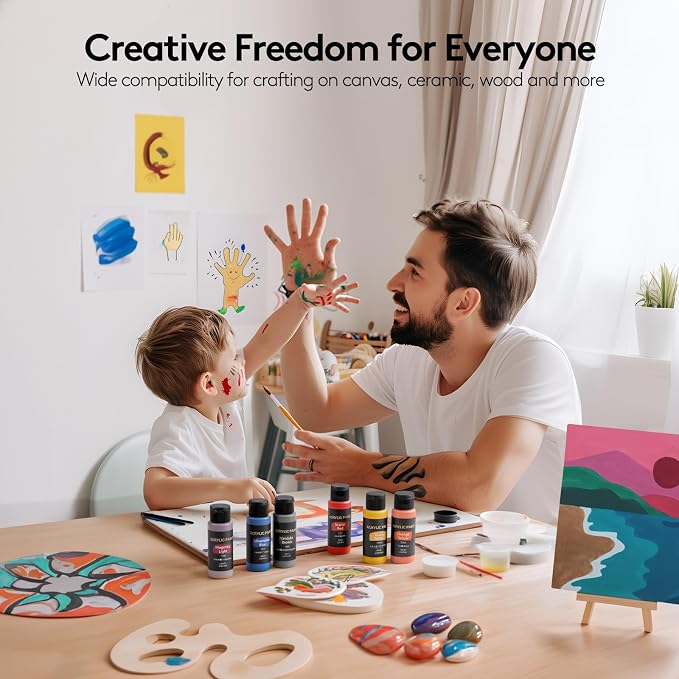 Acrylic Paint Set with 12 Art Brushes, 36 Colors Acrylic Paint - Image 7