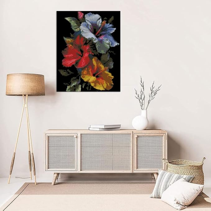 Flowers Stamped Cross Stitch Kits Flowers Cross Stitch Patterns, Dimensions - Image 4