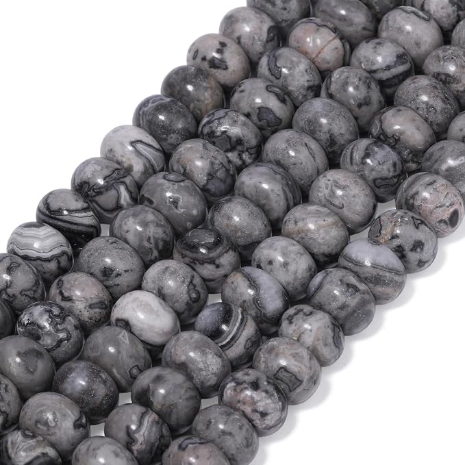 Songxi 5x8mm Natural Map Jasper Stone Rondelle Beads, Gemstone - Image 3