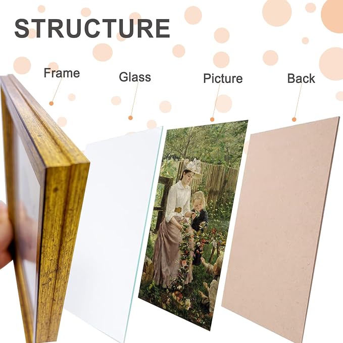20x30 Picture Frame with Real Glass set of 2, Vintage Frames - Image 5