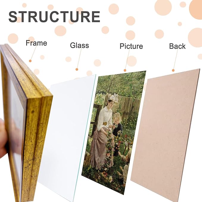 20x24 Picture Frame with Real Glass set of 2, Vintage Frames - Image 4