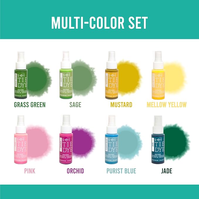 SEI 8 Pack Natural Fade Tie Dye Spray Kit, Tye Dye Kits - Image 2