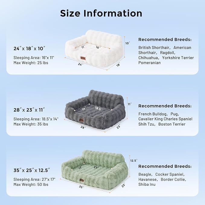 Orthopedic Cat Couch Bed for Indoor Cats, Cute Pet Sofa - Image 2