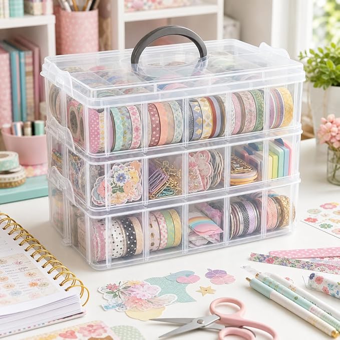 Guyuyii 3-Tier Stackable Bead Organizer - Image 4