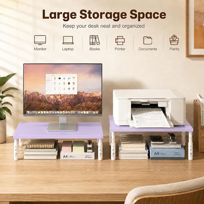 OPNICE Desk Organizers and Accessories, Adjustable Computer Monitor Stand Riser - Image 9