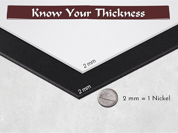2-Pack Shape Retention EVA Cosplay Foam - 2mm Thick (White) 14x39 inch High Density EVA Craft Foam Sheets - Premium 85 kg/m3 Heat Shape Material for DIY, Comic, Con or Halloween Costumes - The Foamory