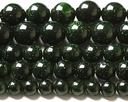 12MM 32pcs Natural Green Sandstone Energy Healing Beads Round Loose Beads for Jewelry Making Bracelet 1 Strands 15"
