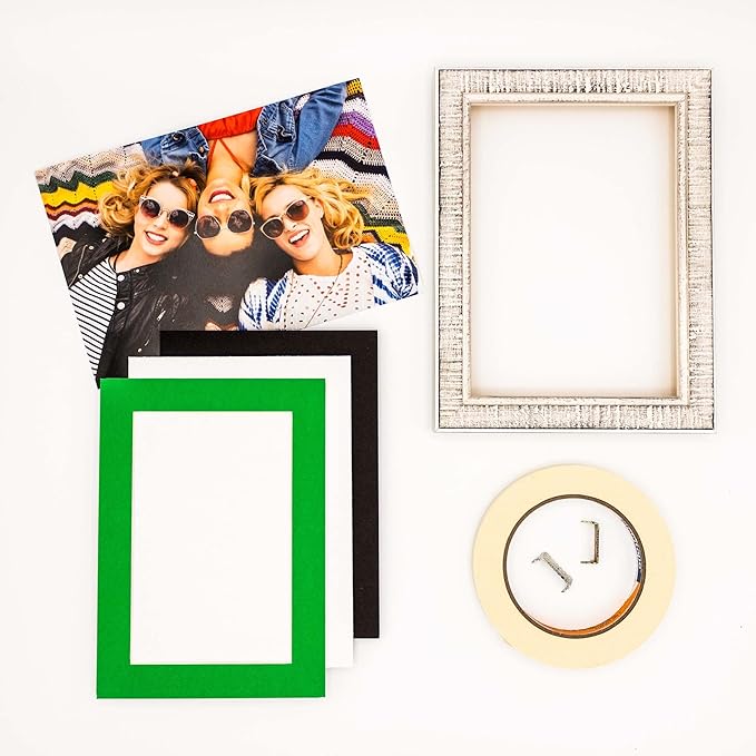 11x14 Mat for 8.5x11 Photo - Precut Bright Green Picture Matboard for Frames 11 x 14 Inches - Bevel Cut to Display Art 8.5 x 11 Inches - Acid Free Pack of 100 MATS with Backing Boards & Clear Bags