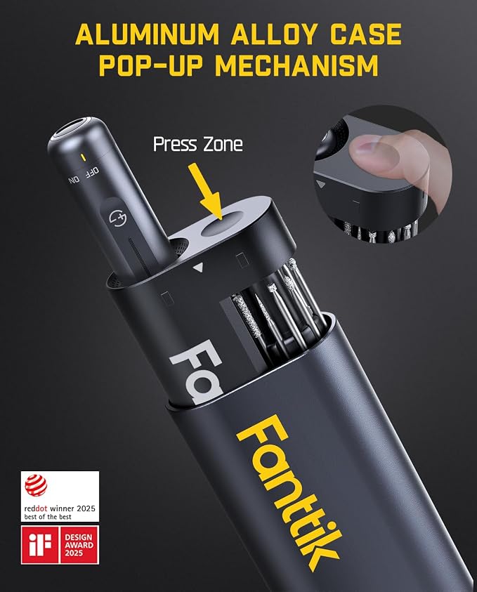 Fanttik F2 Master Mini Cordless Rotary Tool Kit, NeoPulse Motor, 5 Speed - Image 6