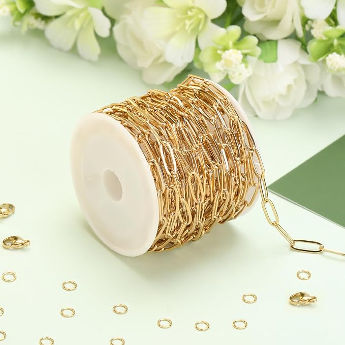 SMYHTGLIF 5 Meters Gold Chain Bulk - Image 3