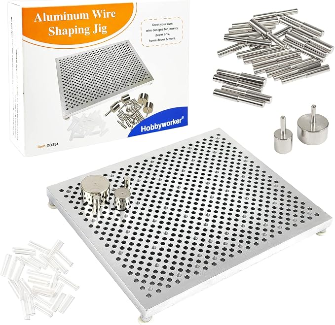 The hobbyworker Wire Bending Jig, Includes 30 Metal pegs by HOBBYWORKER-JewelryTools