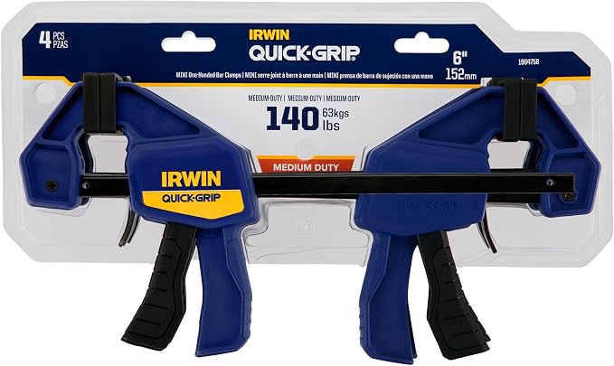 IRWIN Bar Clamp, 8 Pack | QUICK-GRIP | One-Handed | Mini - Image 2