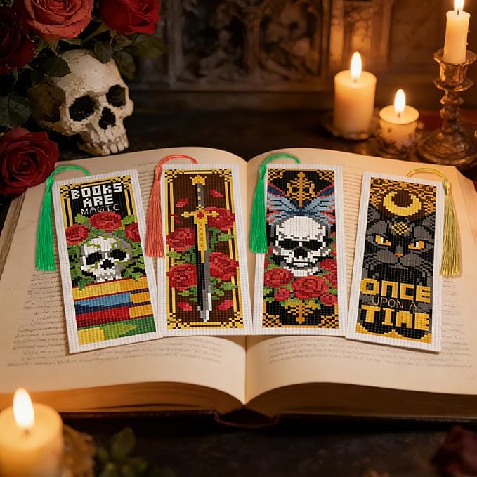 ACRNIGHEET 6PCS Cross Stitch Bookmark Kit - Image 5