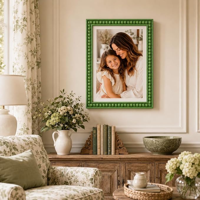Solid Wood 11x14 Picture Frame Beaded Frame - Image 2