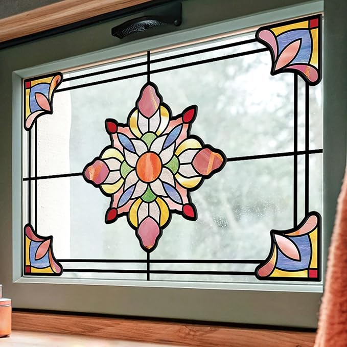 ADD.HERES Window Stickers, ‌Stained Glass Window Privacy Film, UV Blocking - Image 4
